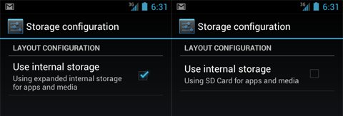 storage configuration